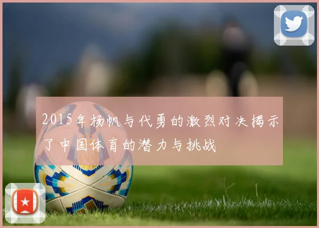 2015年杨帆与代勇的激烈对决揭示了中国体育的潜力与挑战